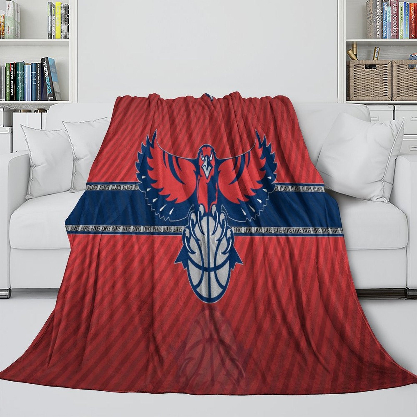 Atlanta Hawks Blanket Flannel Fleece Throw Room Decoration
