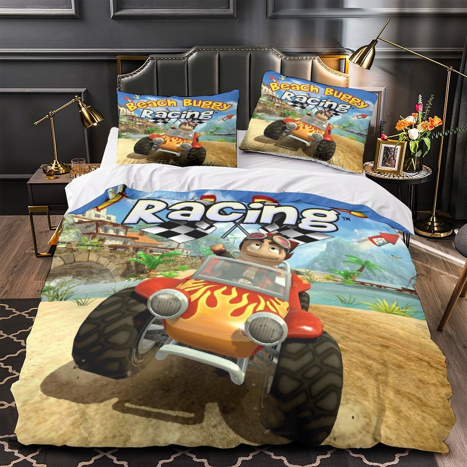 Beach Buggy Racing Bedding Set Duvet Cover Without Filler