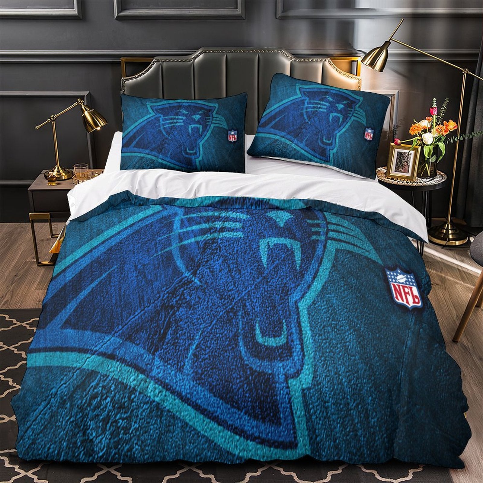 Carolina Panthers Bedding Set Duvet Cover Without Filler