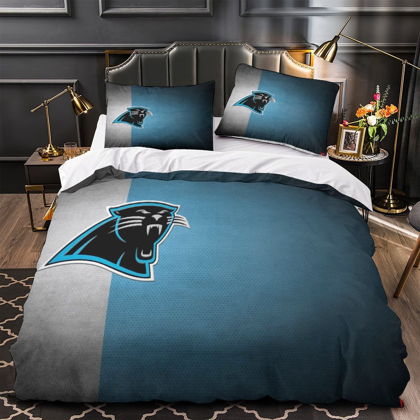 Carolina Panthers Bedding Set Duvet Cover Without Filler