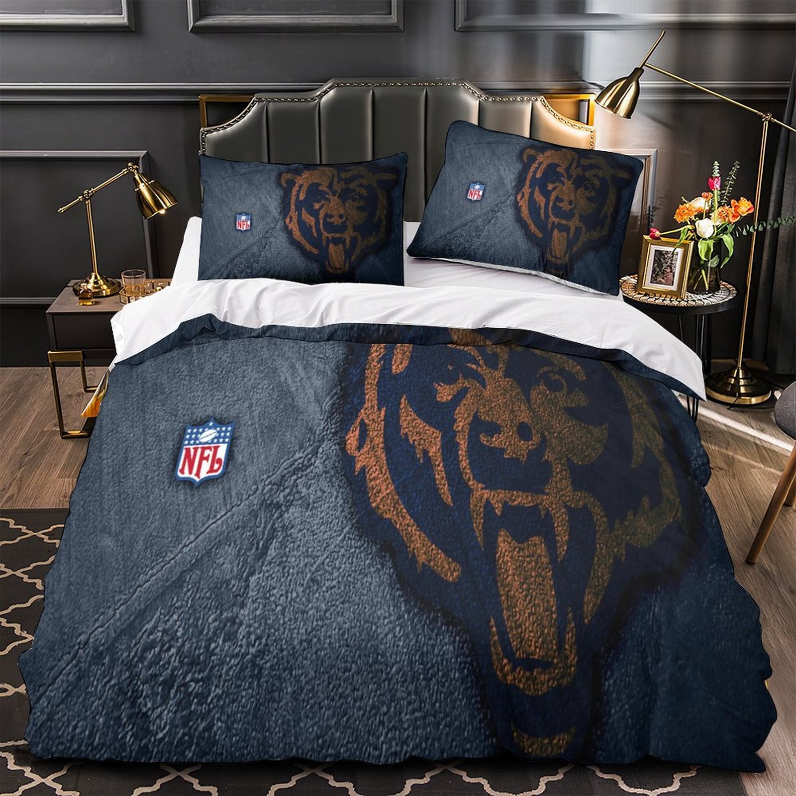 Chicago Bears Bedding Set Duvet Cover Without Filler