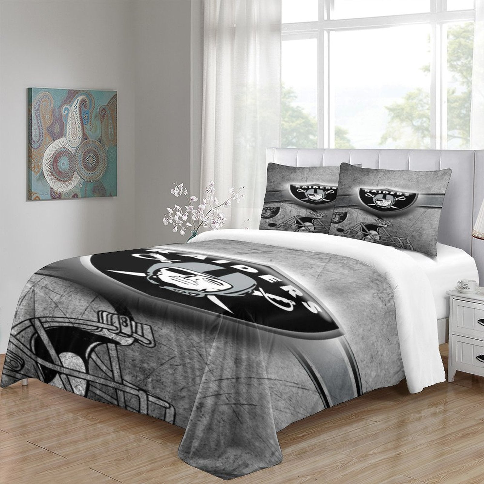 Las Vegas Raiders Bedding Set Duvet Cover Without Filler