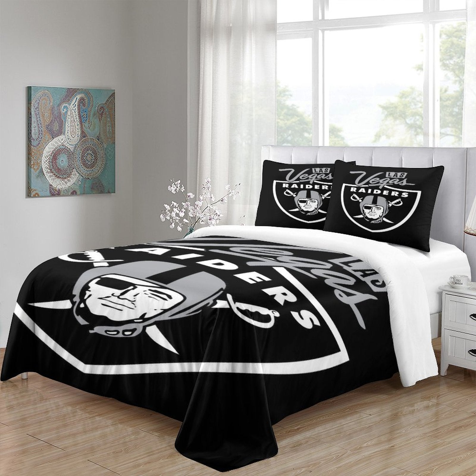 Las Vegas Raiders Bedding Set Duvet Cover Without Filler