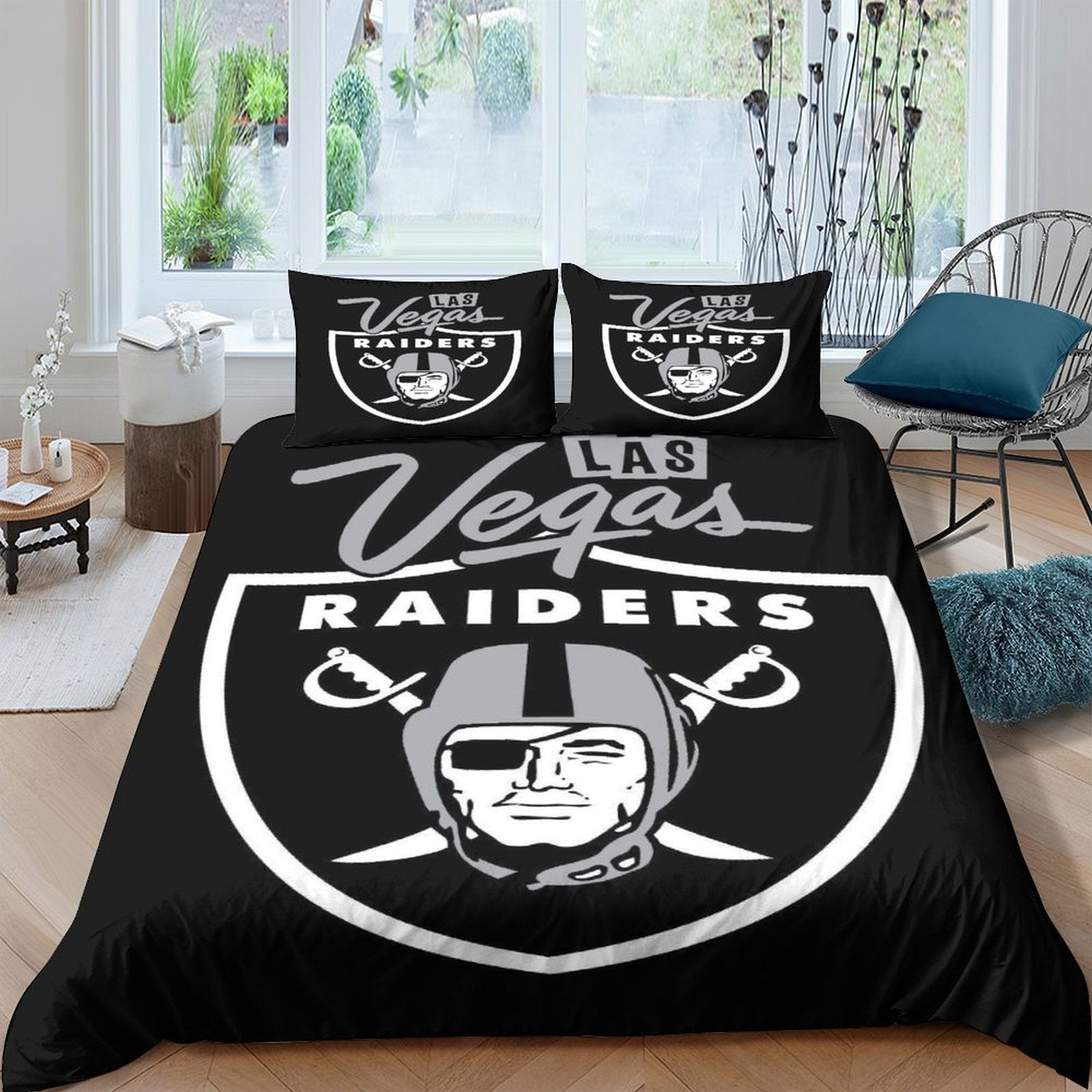 Las Vegas Raiders Bedding Set Duvet Cover Without Filler