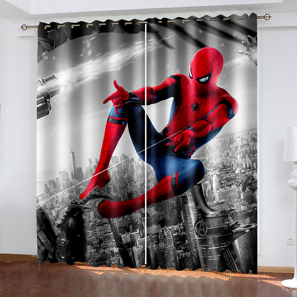 SpiderMan Curtains Blackout Window Drapes