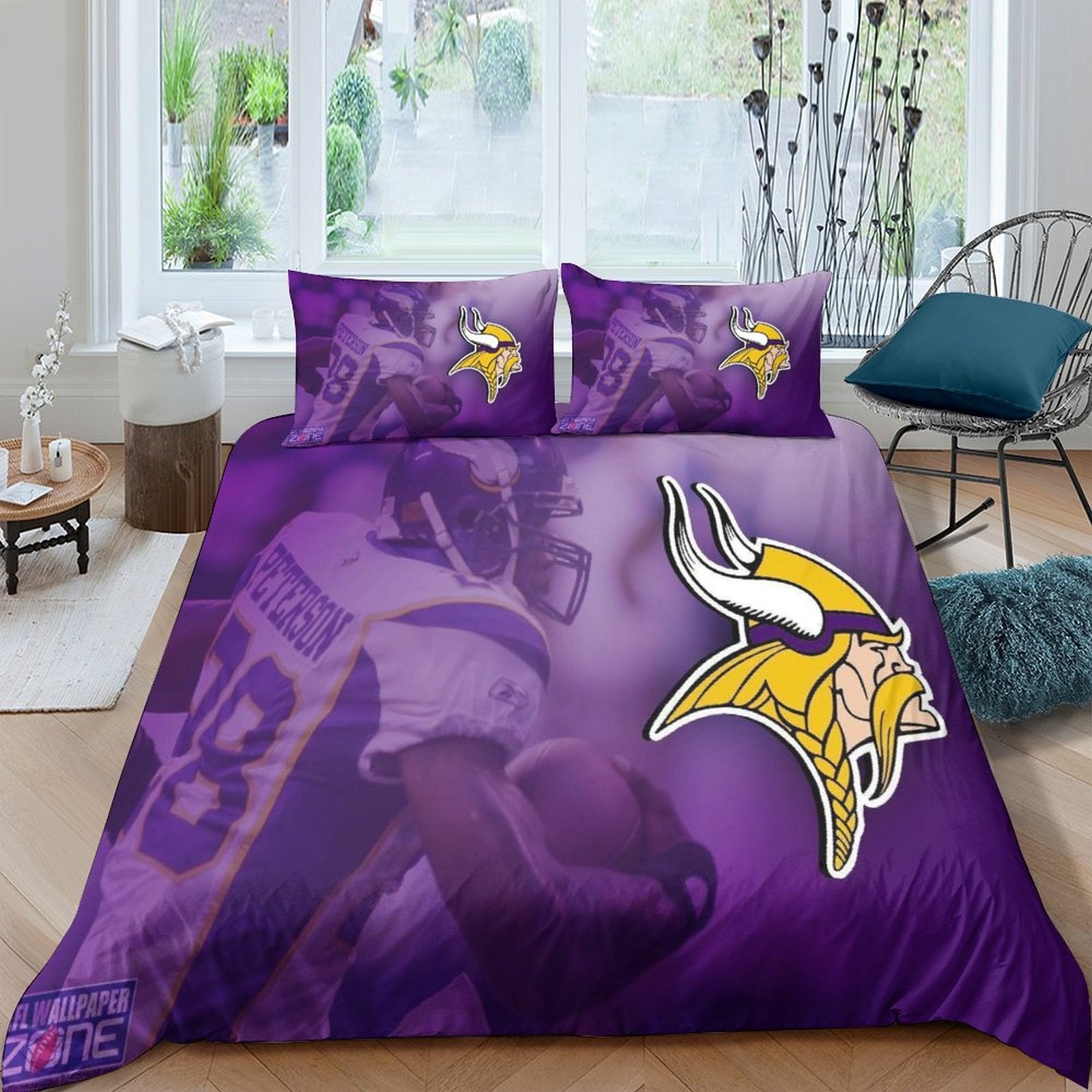 Minnesota Vikings Bedding Set Duvet Cover Without Filler