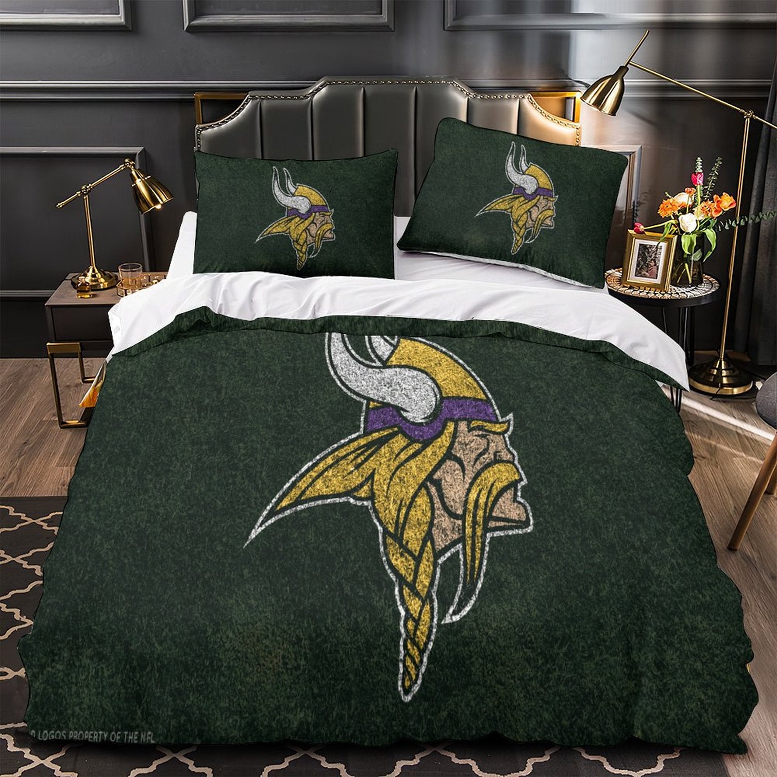 Minnesota Vikings Bedding Set Duvet Cover Without Filler