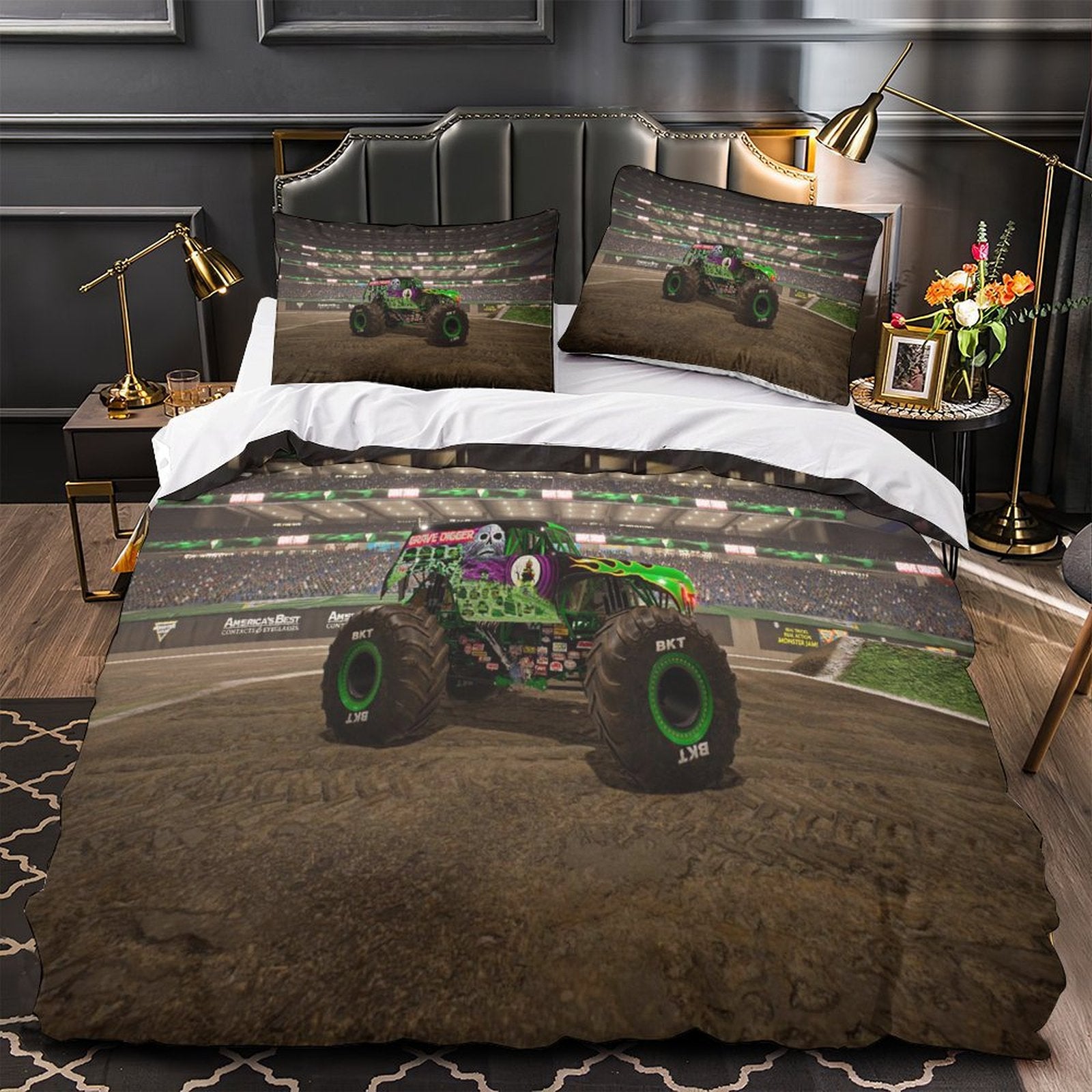 Monster Jam Steel Titans Truck Bedding Set Duvet Cover Without Filler