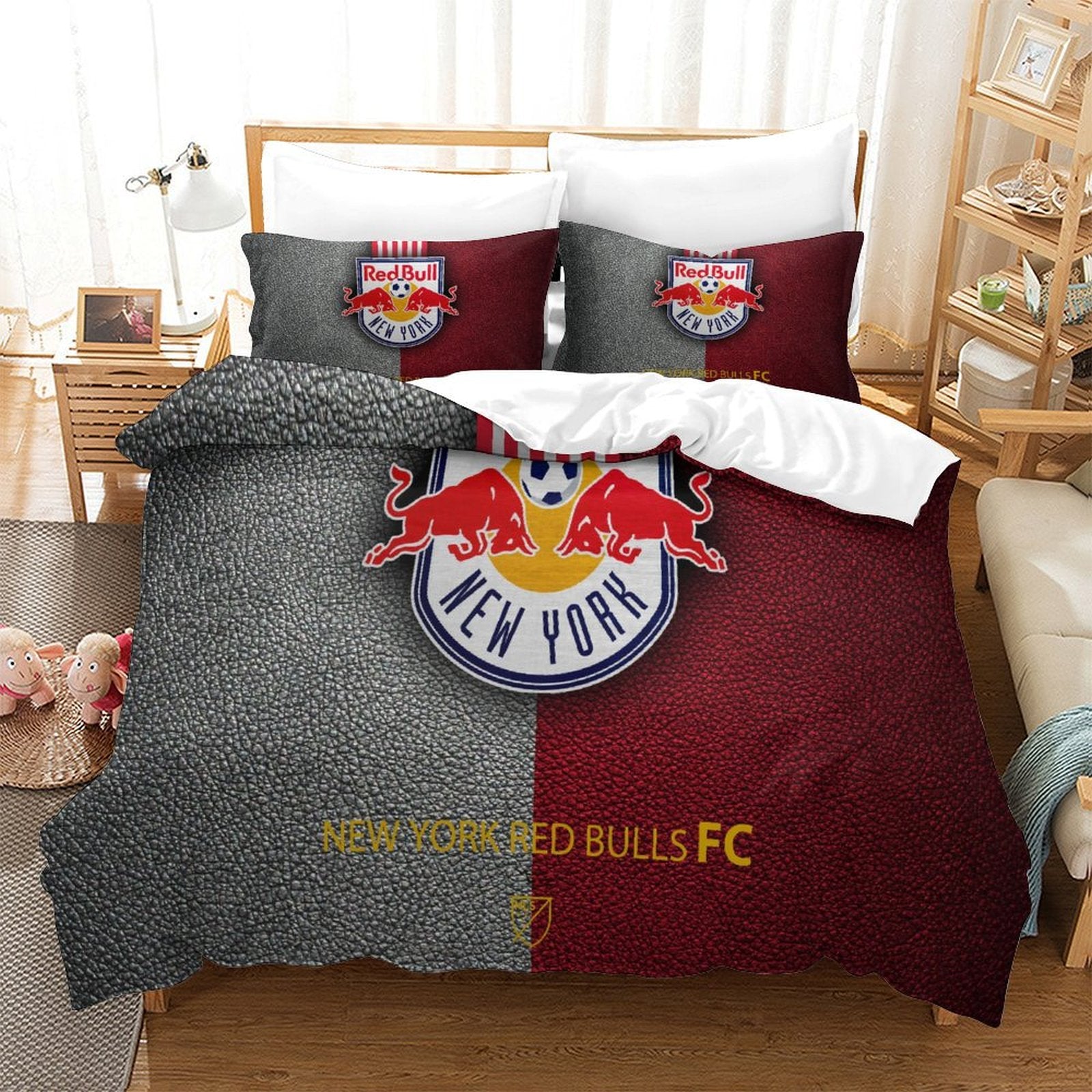 New York Red Bulls Bedding Set Duvet Cover Without Filler