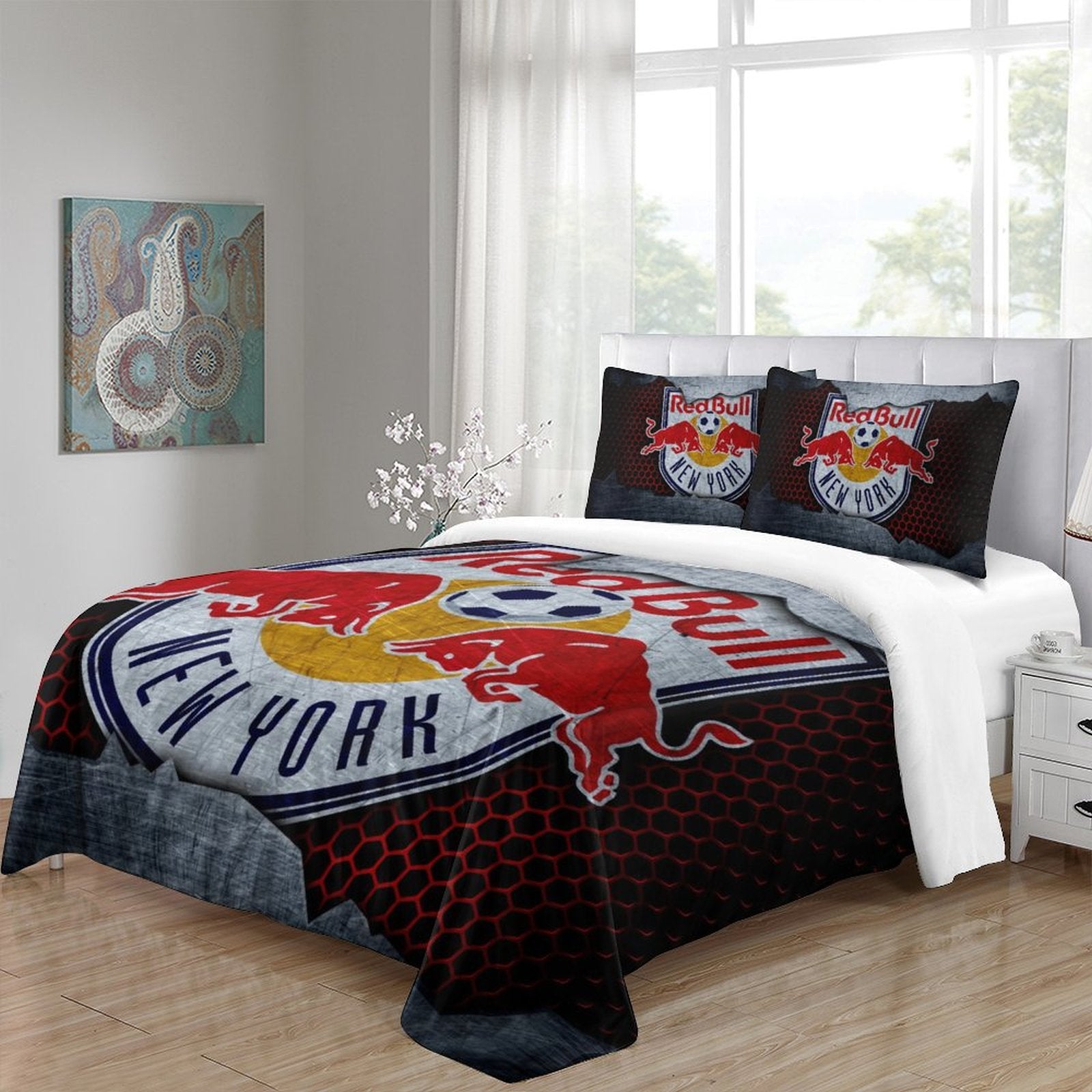 New York Red Bulls Bedding Set Duvet Cover Without Filler