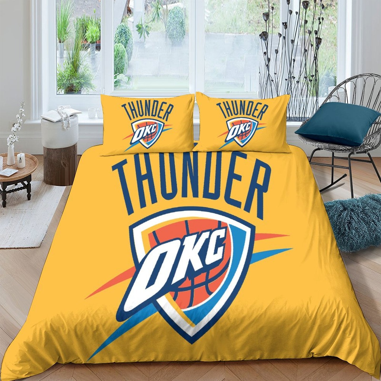 Oklahoma City Thunder Bedding Set Duvet Cover Without Filler