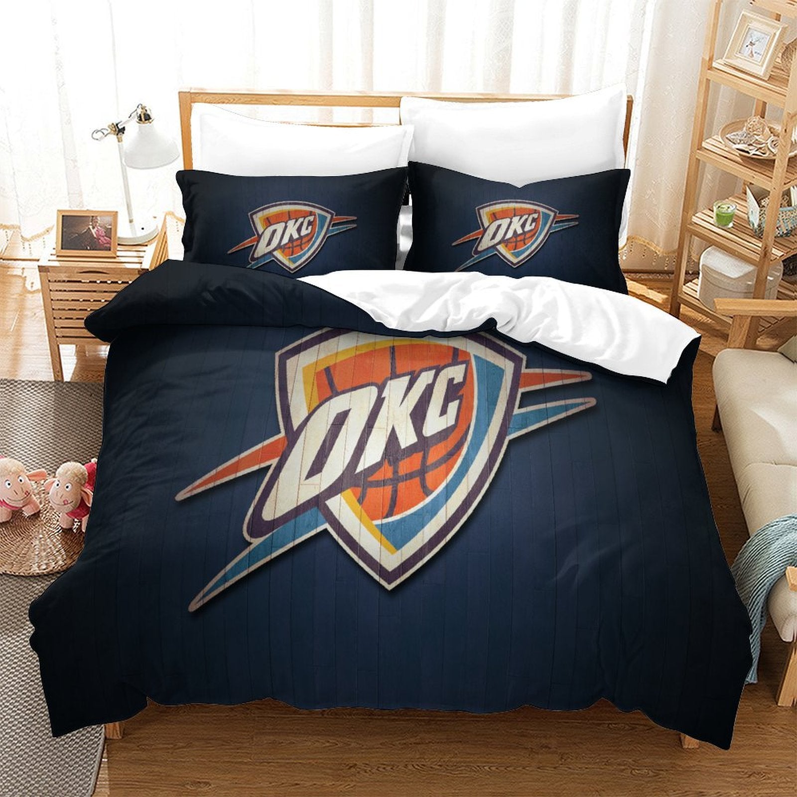 Oklahoma City Thunder Bedding Set Duvet Cover Without Filler