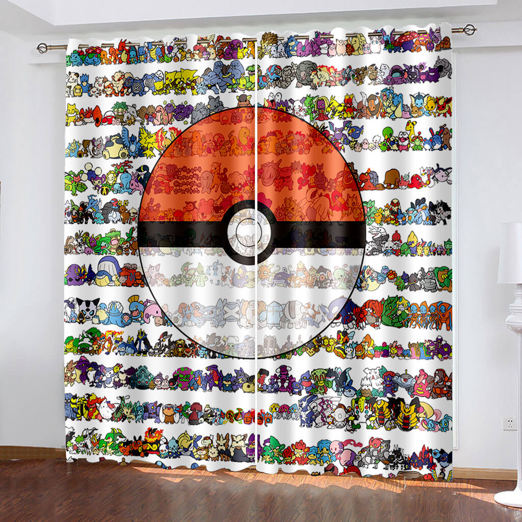 Pokémon Pikachu Rideaux Rideaux de fenêtre occultants pour la décoration de la chambre