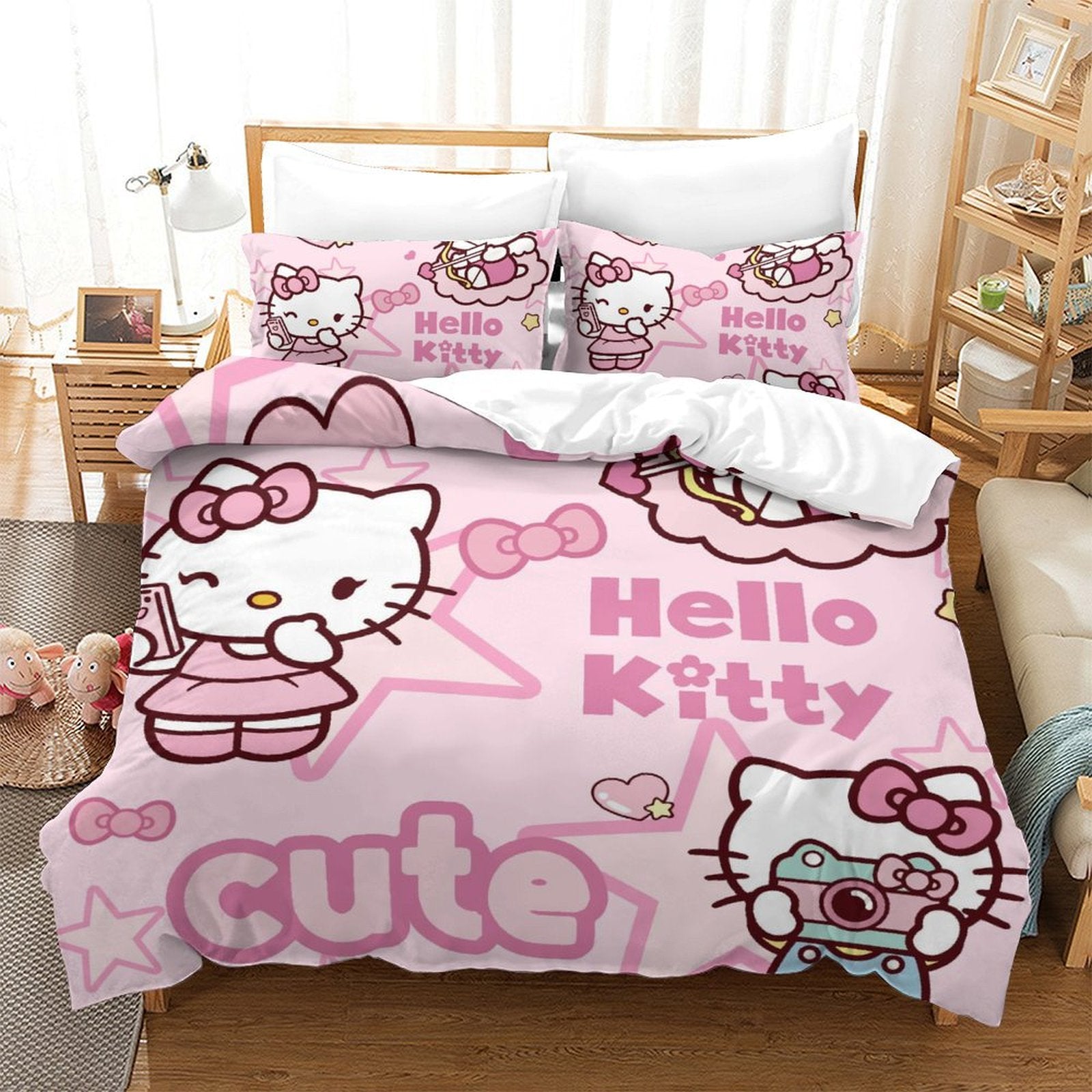 Sanrio Hello Kitty Bedding Set Quilt Duvet Cover Without Filler