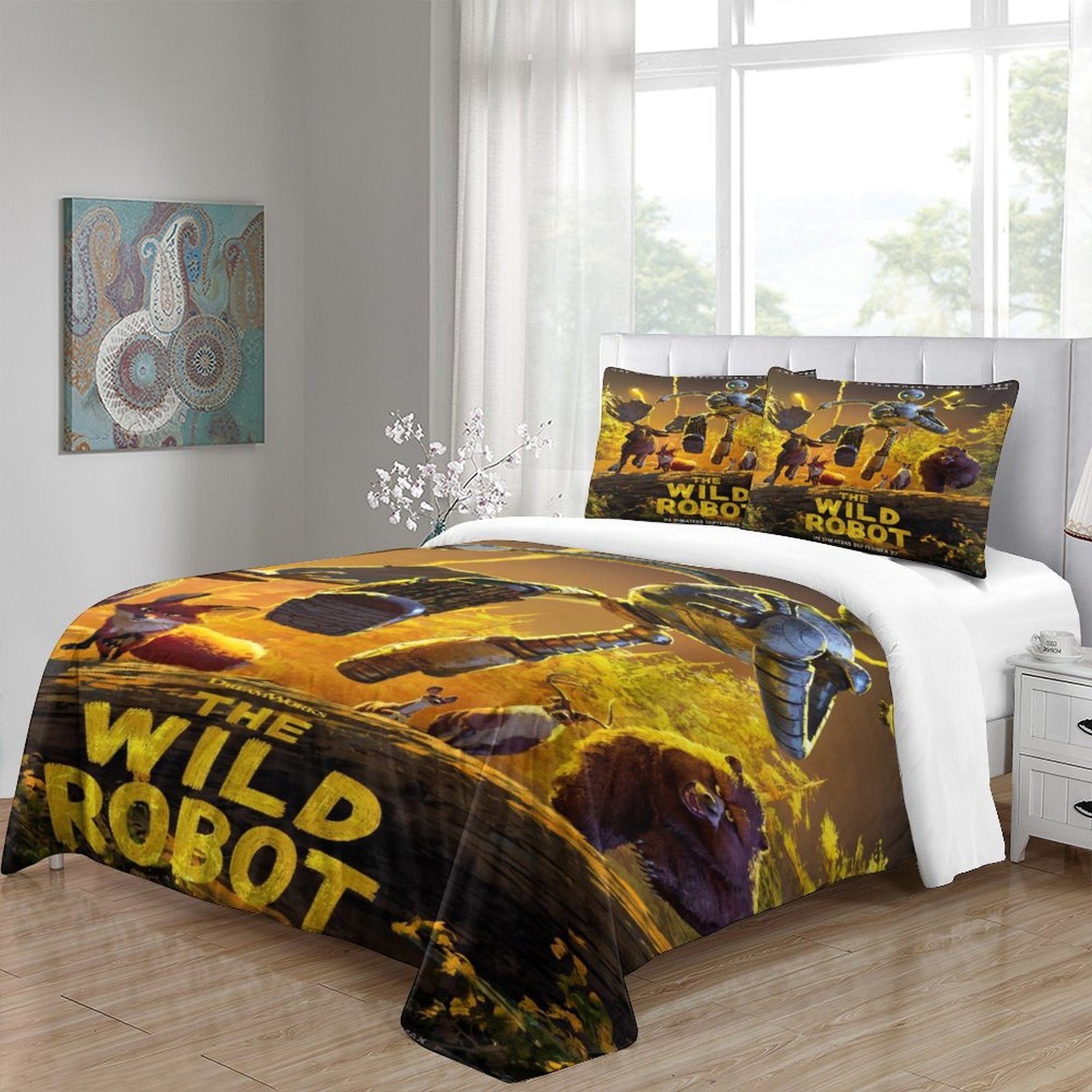 The Wild Robot Bedding Set Pattern Quilt Cover Without Filler