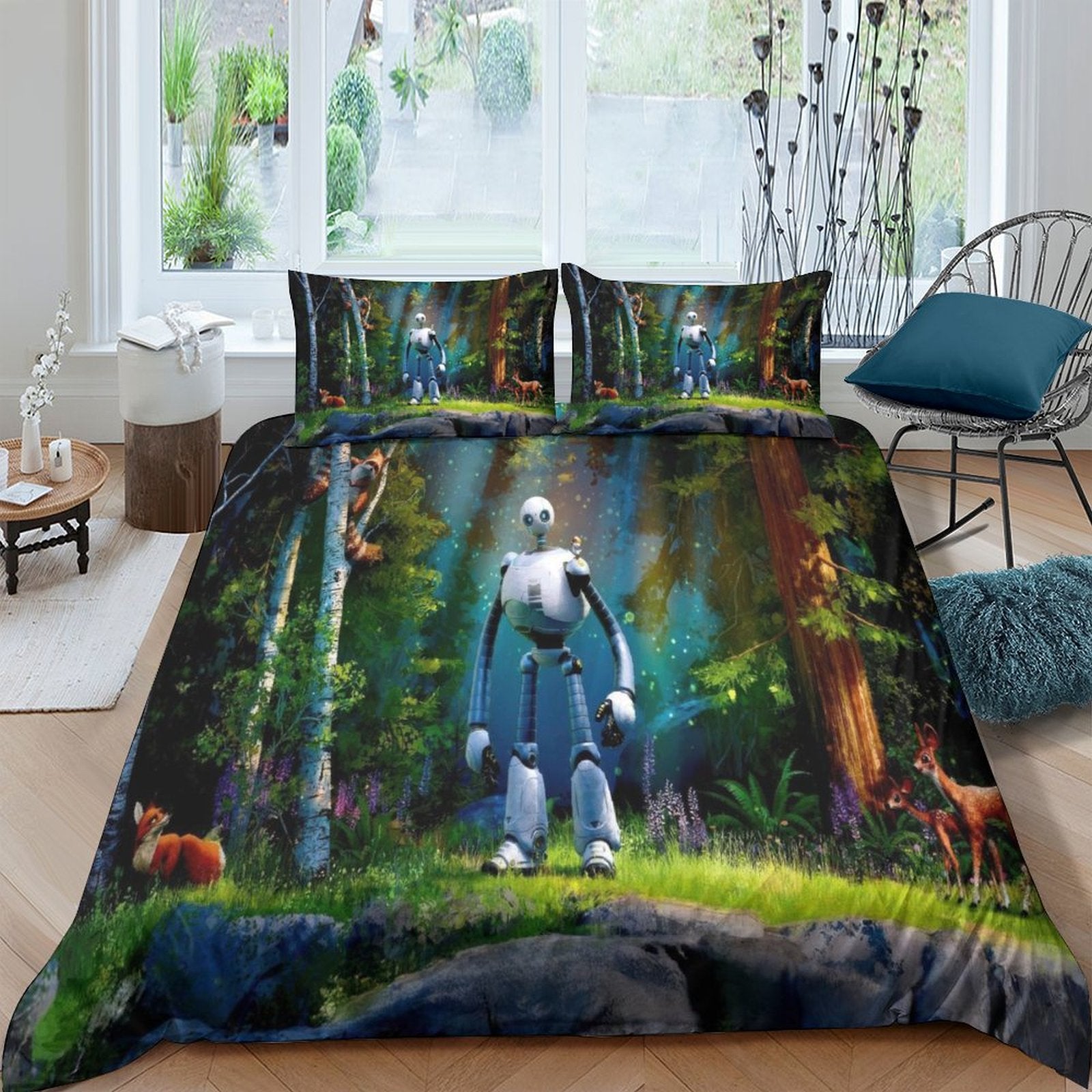 The Wild Robot Bedding Set Pattern Quilt Cover Without Filler