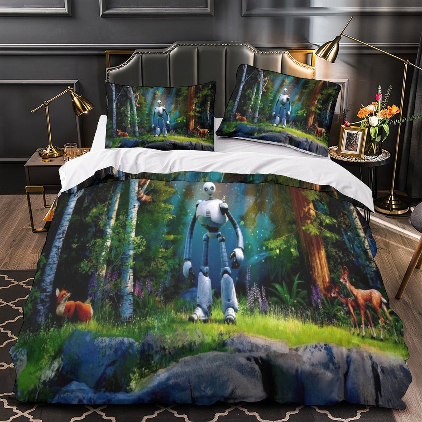 The Wild Robot Bedding Set Pattern Quilt Cover Without Filler