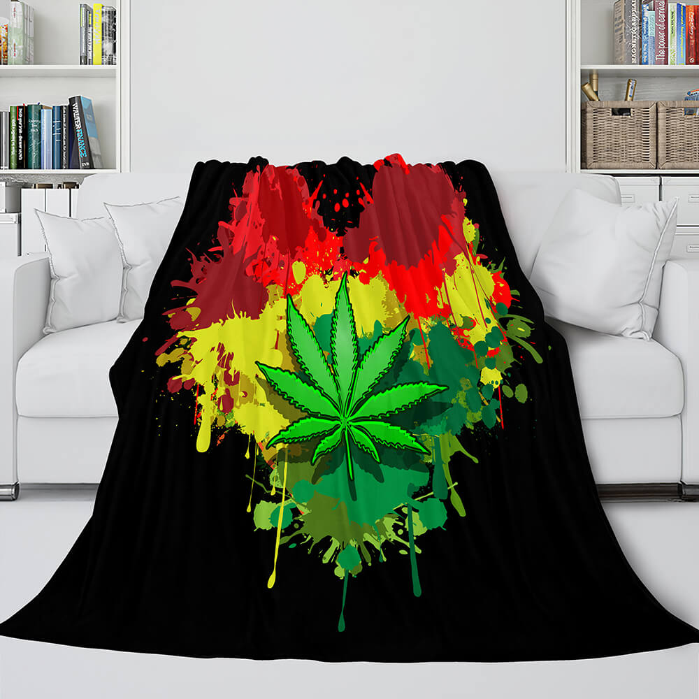 420 Weed Plants Soft Flannel Fleece Blanket Dunelm Bedding Blankets