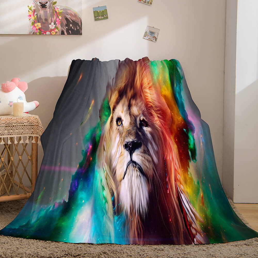 Animal Lion Blanket Soft Flannel Fleece Blanket Dunelm Bedding Blanket