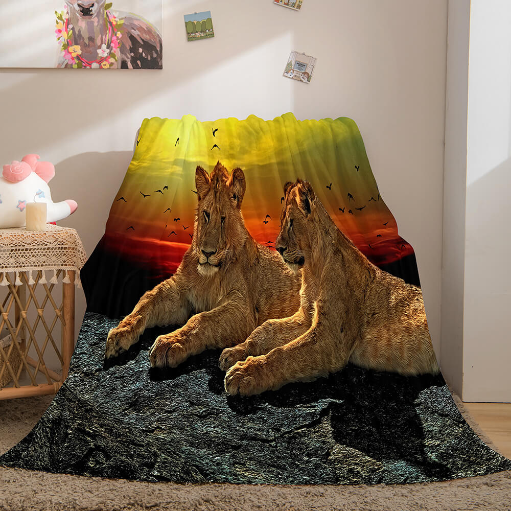Animal Lion Blanket Soft Flannel Fleece Blanket Dunelm Bedding Blanket
