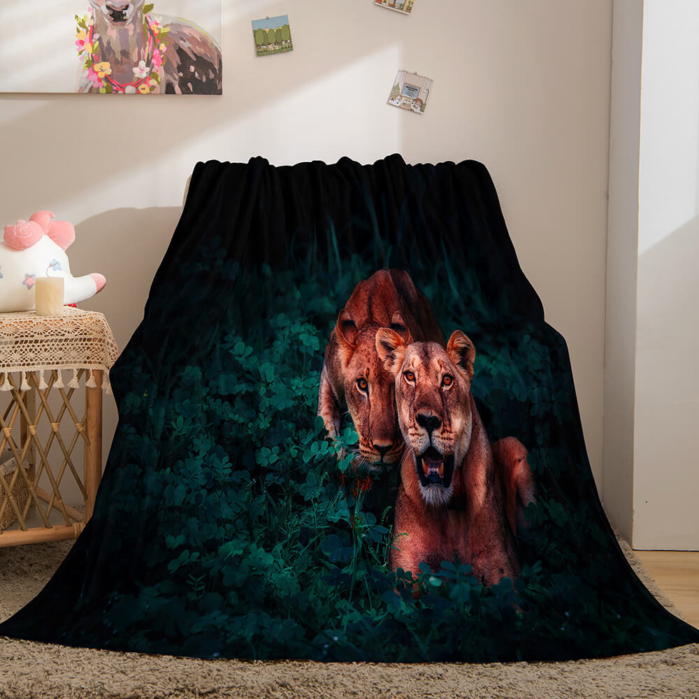 Animal Lion Blanket Soft Flannel Fleece Blanket Dunelm Bedding Blanket