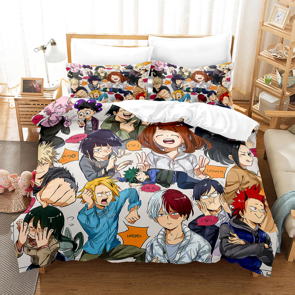 Anime My Hero Academia Cosplay Bedding Set Quilt Duvet Coverd Bed Sets