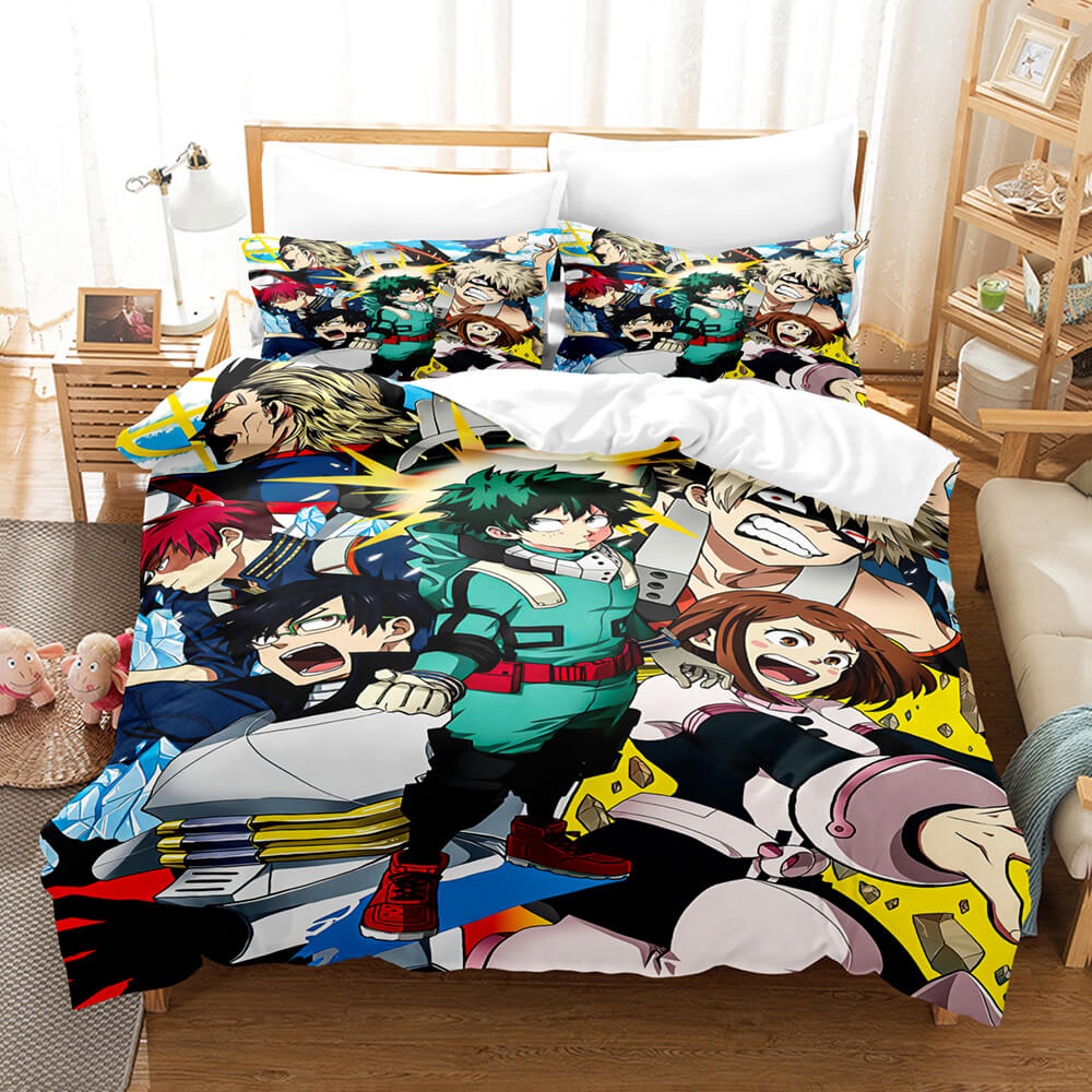 Anime My Hero Academia Cosplay Bedding Set Quilt Duvet Coverd Bed Sets