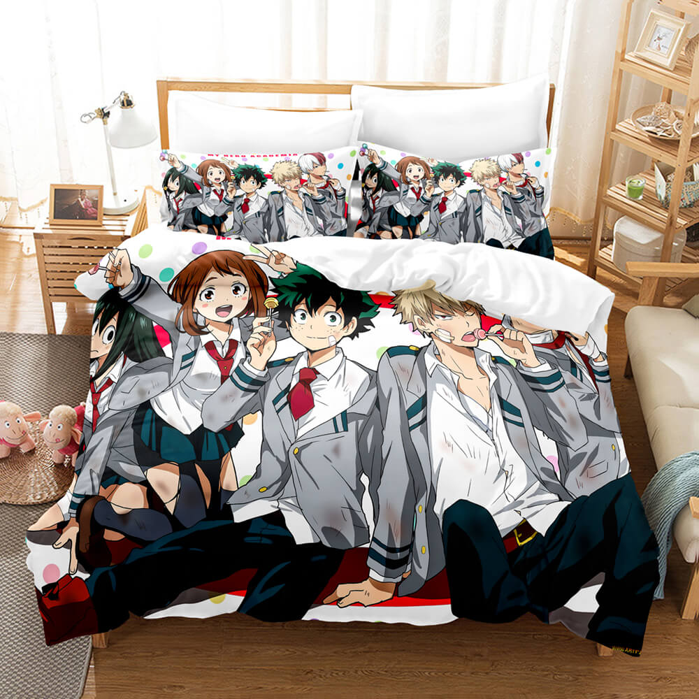 Anime My Hero Academia Cosplay Bedding Set Quilt Duvet Coverd Bed Sets