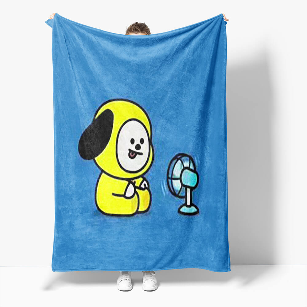 BT21 Decke Flanell Fleece Überwurf Cosplay Kuscheldecke Wickeldecke