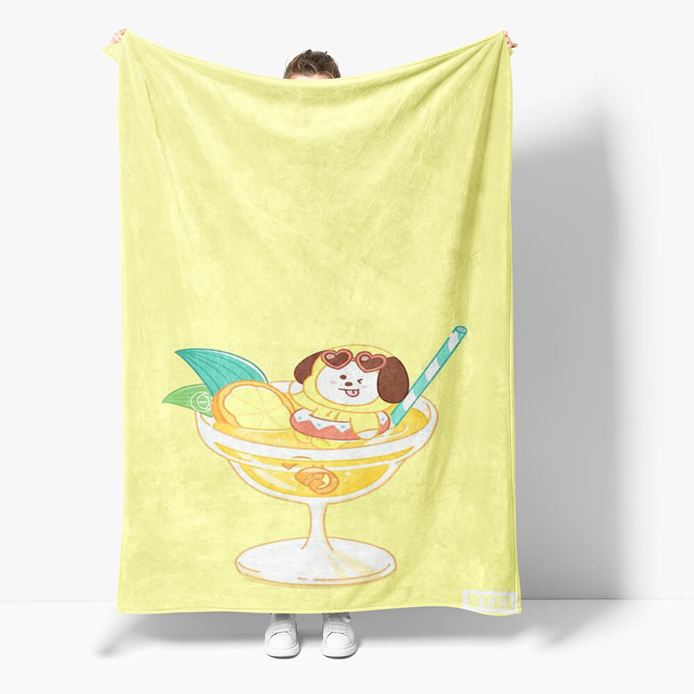 BT21 Decke Flanell Fleece Überwurf Cosplay Kuscheldecke Wickeldecke