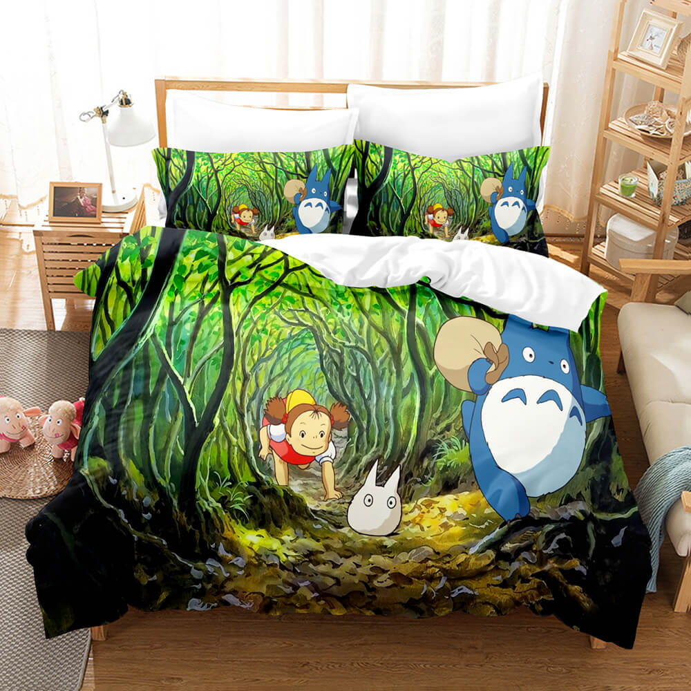 Cartoon MY NEIGHBOR TOTORO Bedding Set Duvet Cover Quilt Bed Sets