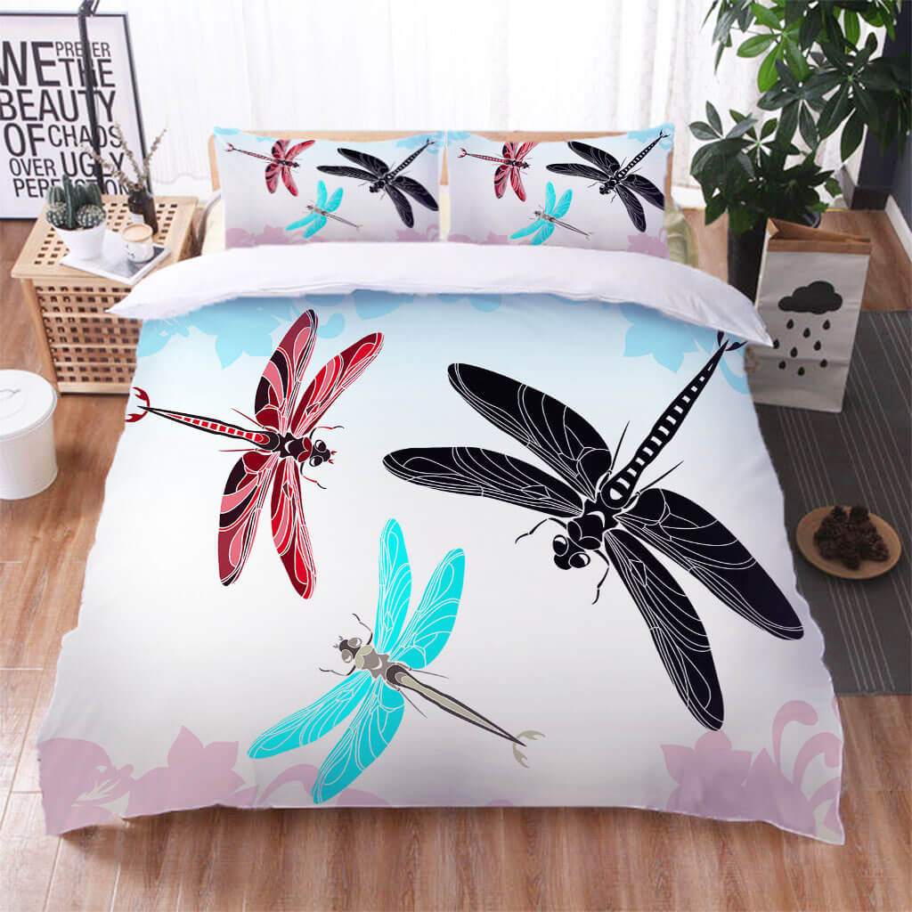 Dragonfly Pattern Bedding Set Quilt Cover