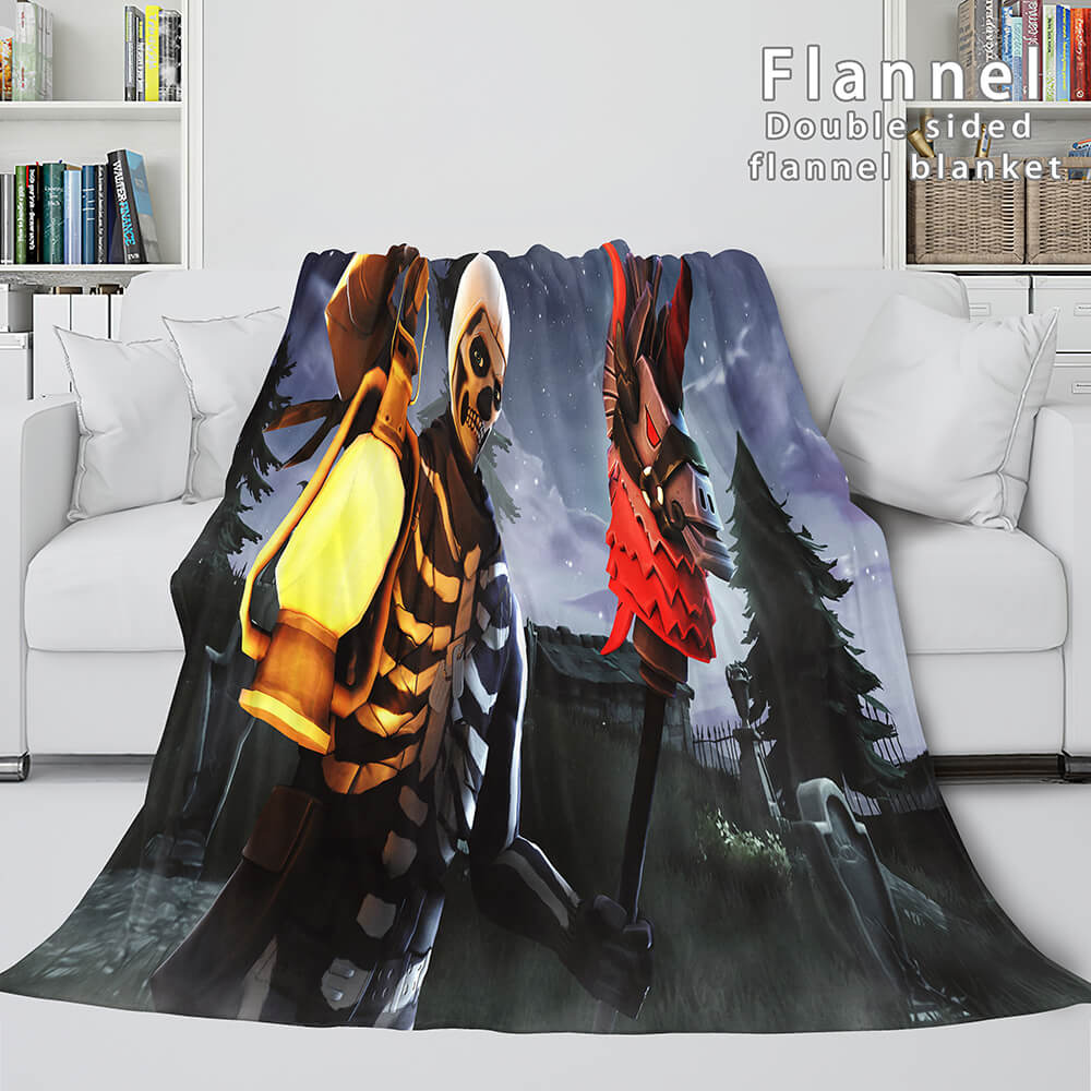 Fortnite Cosplay Flannel Fleece Blanket Throw Wrap Nap Blankets