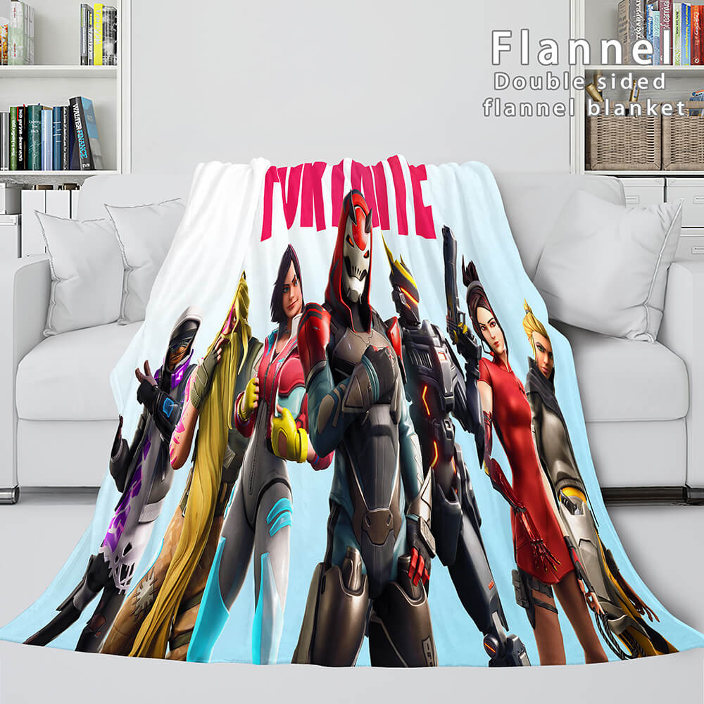 Fortnite Cosplay Flannel Fleece Blanket Throw Wrap Nap Blankets