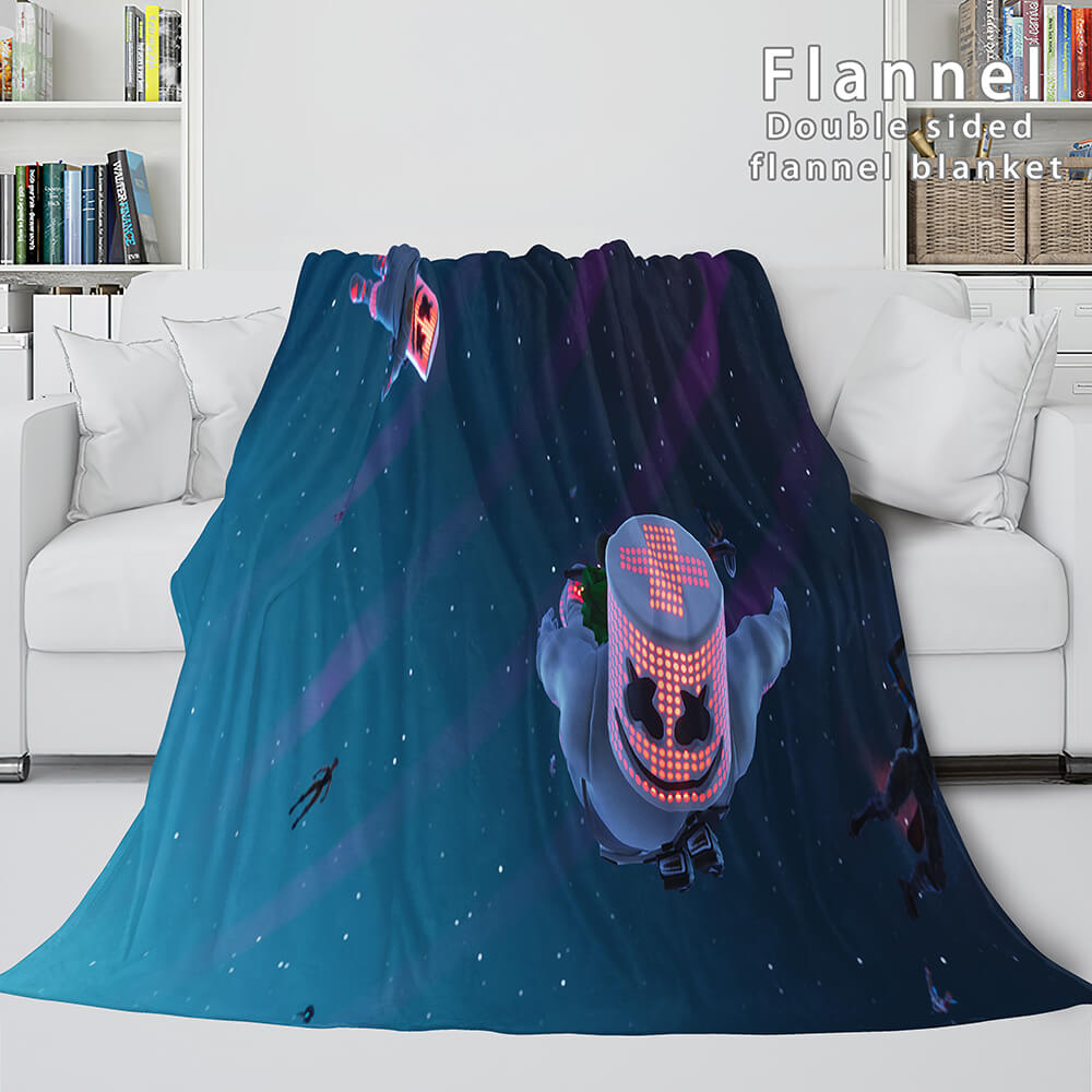 Fortnite Cosplay Flannel Fleece Blanket Throw Wrap Nap Blankets