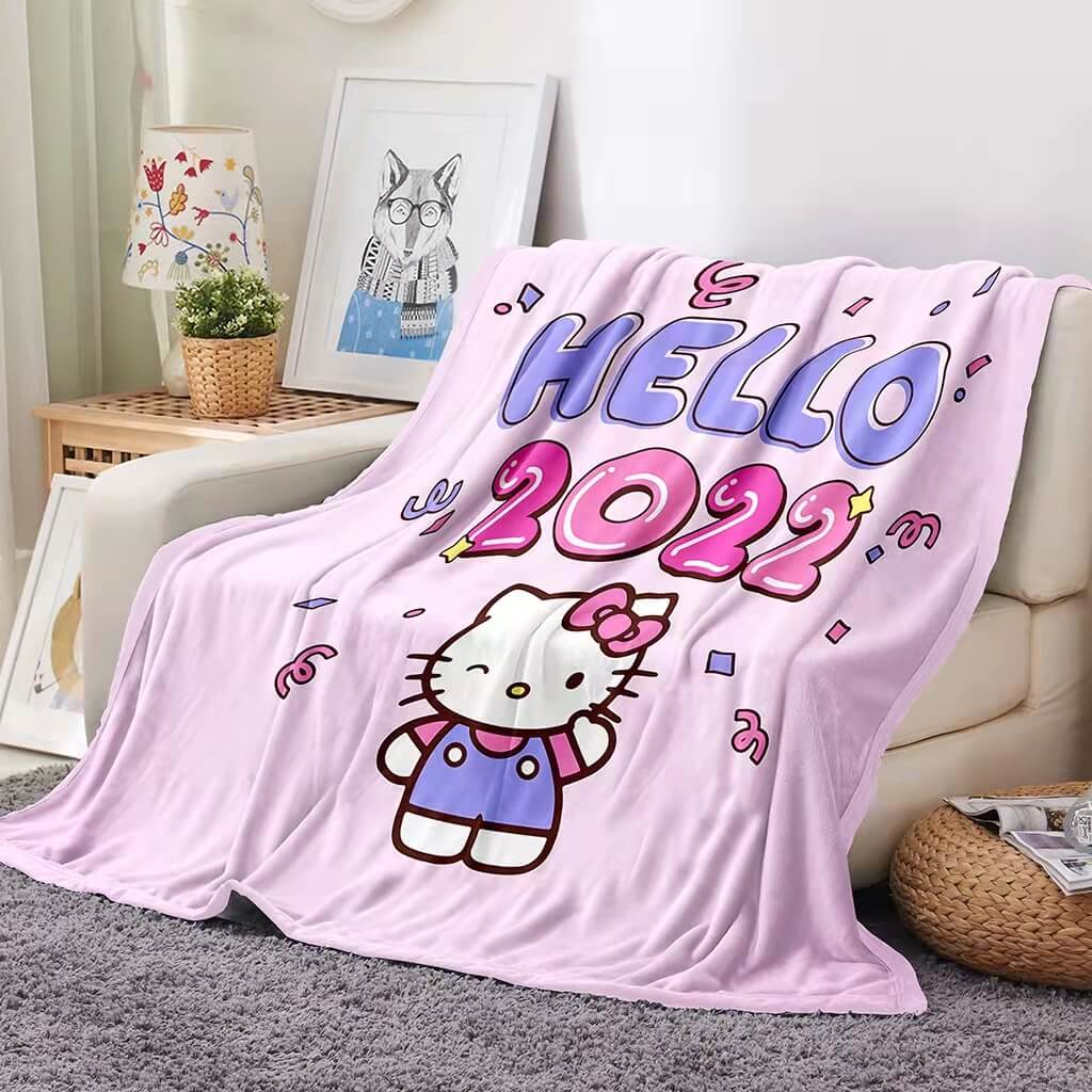 Hello Kitty 2022 Flanell-Fleece-Decke Überwurfdecke Raumdekoration
