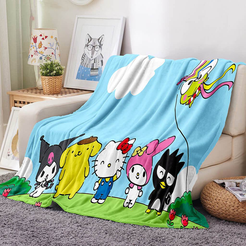 Hello Kitty 2022 Flanell-Fleece-Decke Überwurfdecke Raumdekoration