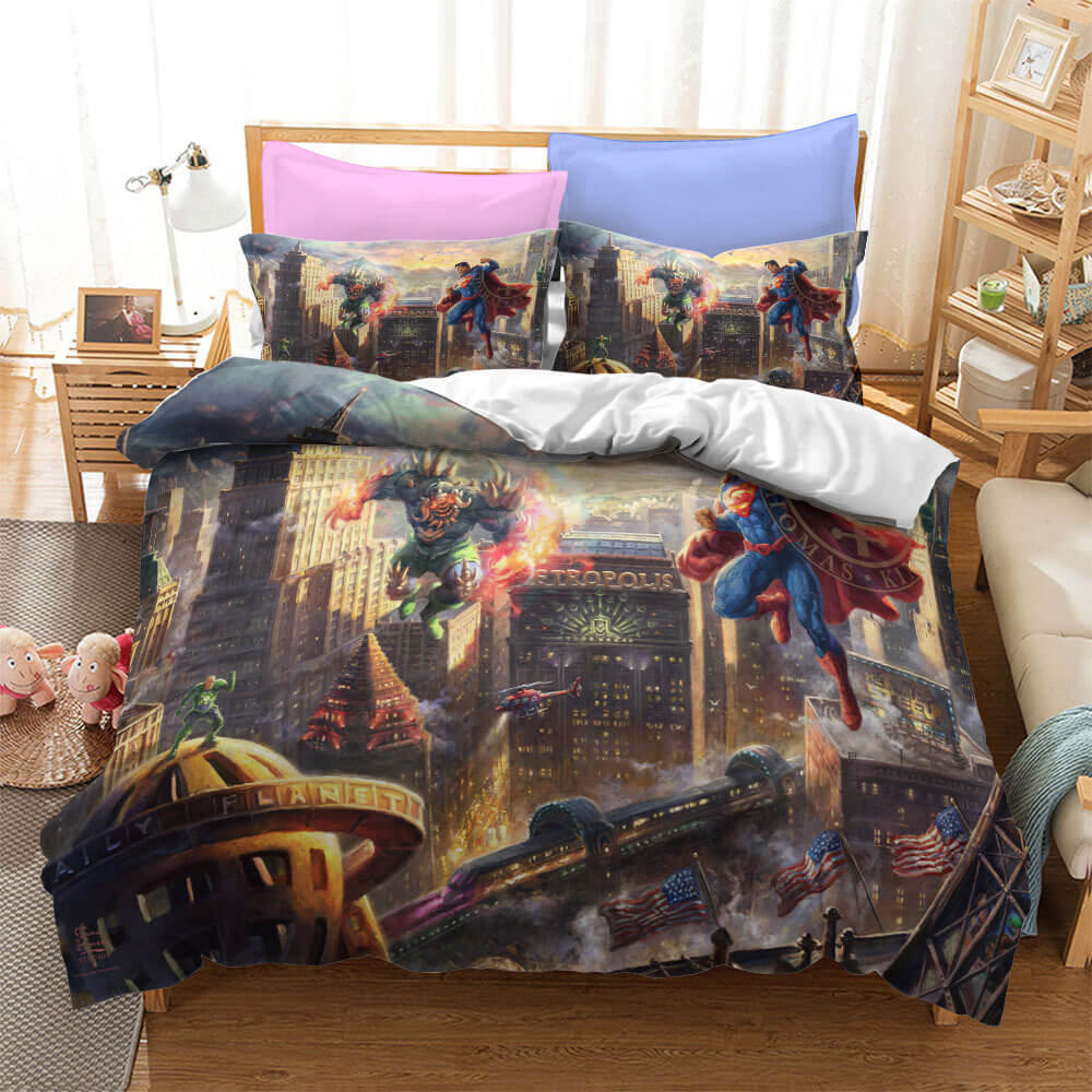 Justice League Batman Superman Cosplay Bedding Set Duvet Cover Bed Sets