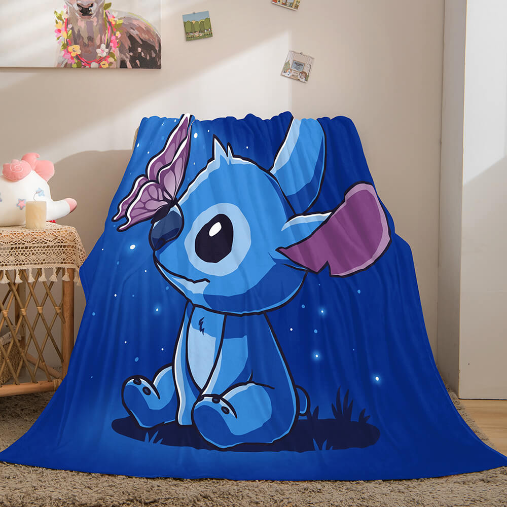 Lilo and Stitch Blanket Flannel Fleece Blanket Throw Cosplay Blanket