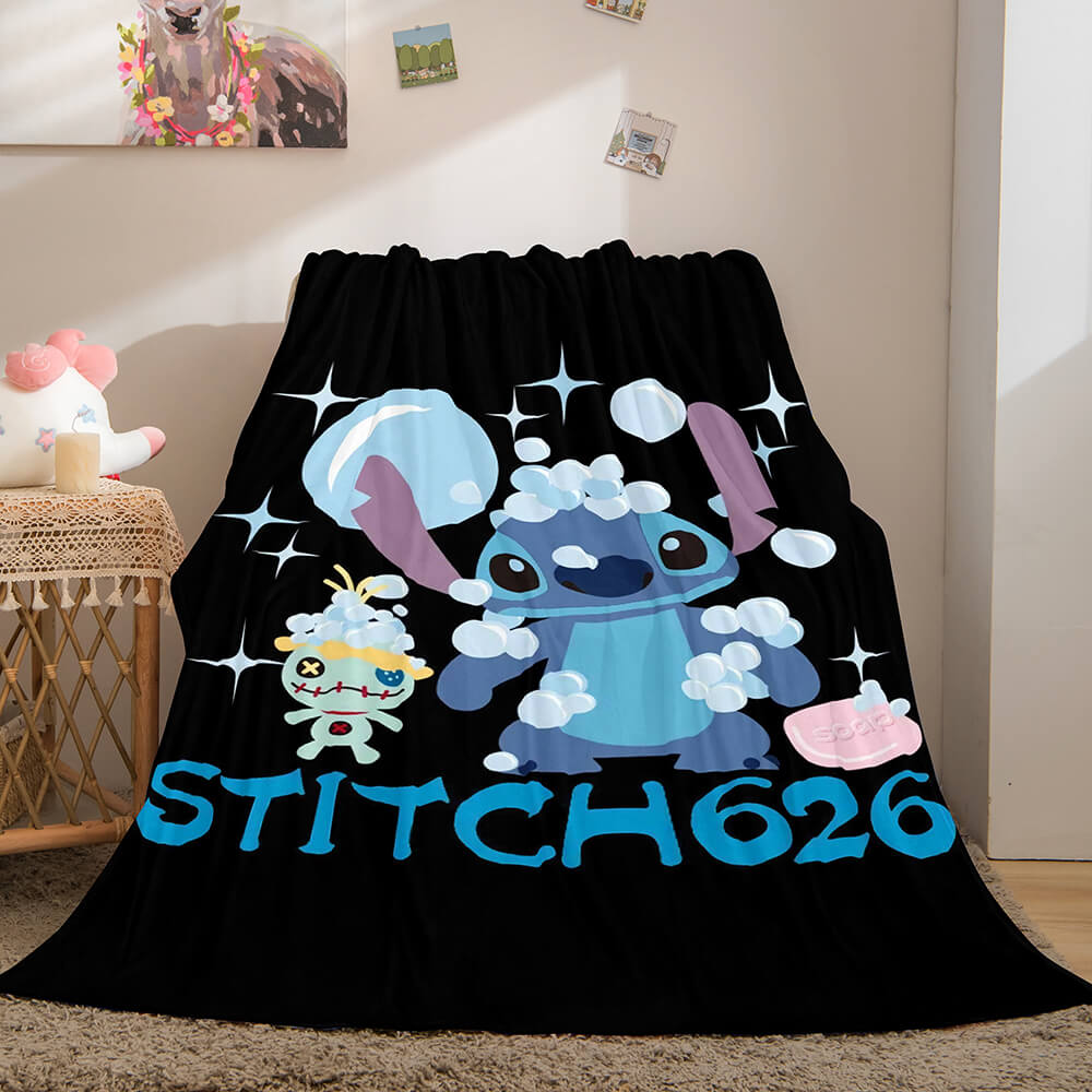 Lilo and Stitch Blanket Flannel Fleece Blanket Throw Cosplay Blanket
