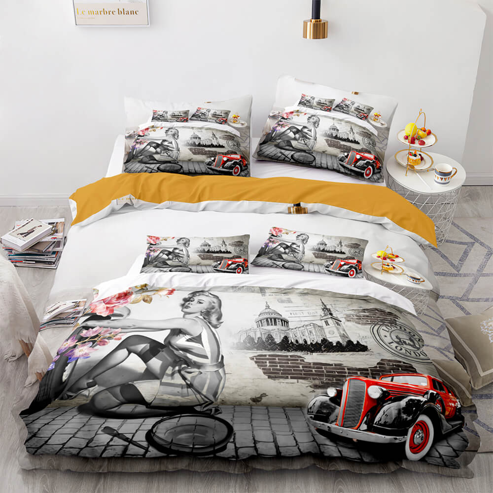 Marilyn Monroe Cosplay ensemble de literie couette housses de couette ensembles de draps
