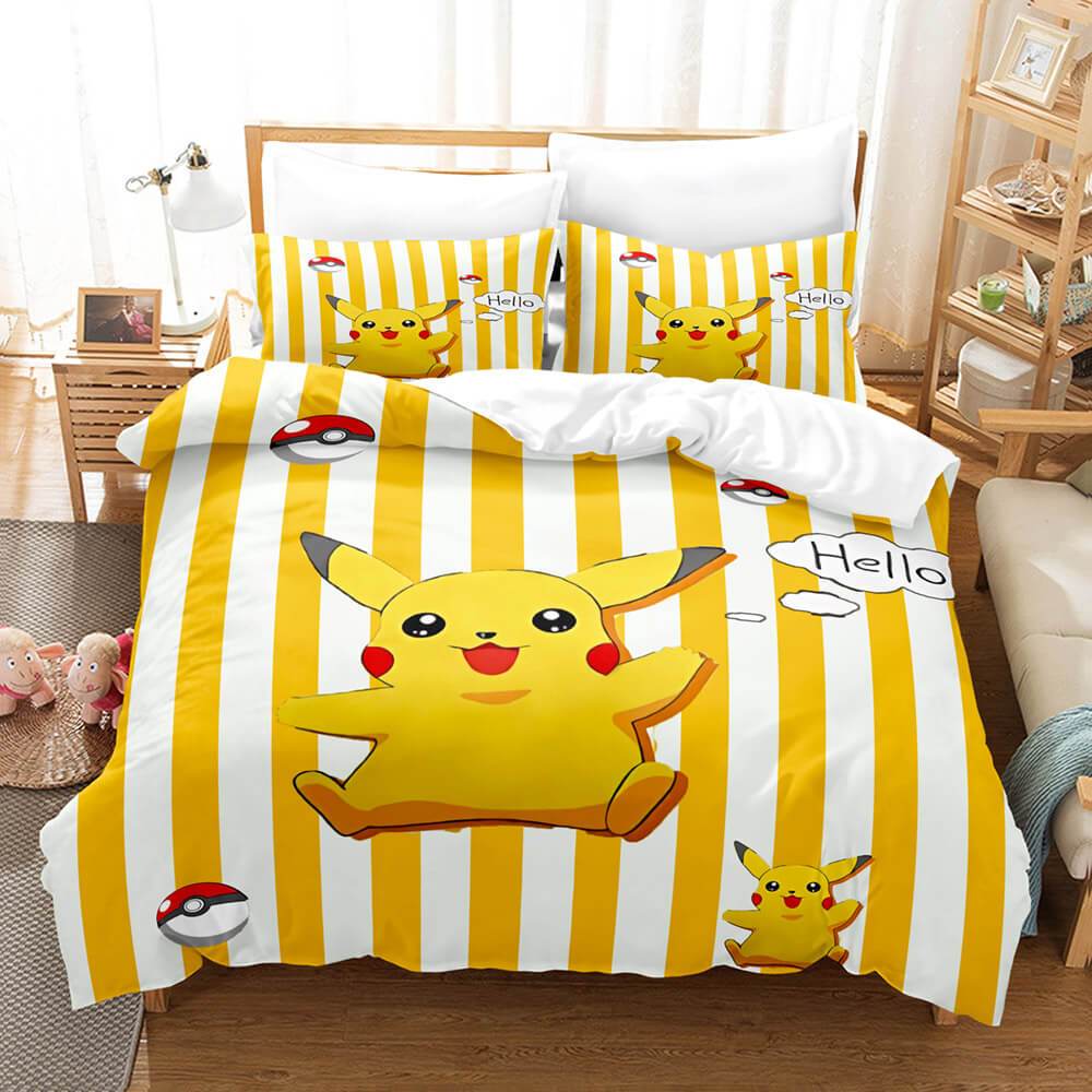 Pokemon Pikachu Bedding Set Duvet Covers Bed Sets