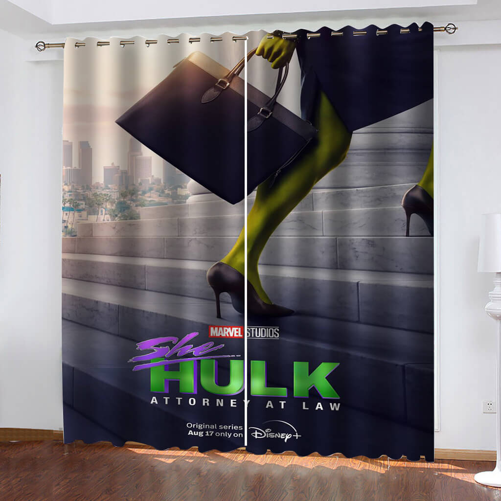She Hulk Rideaux Blackout Cosplay Rideaux de fenêtre pour la décoration de la chambre