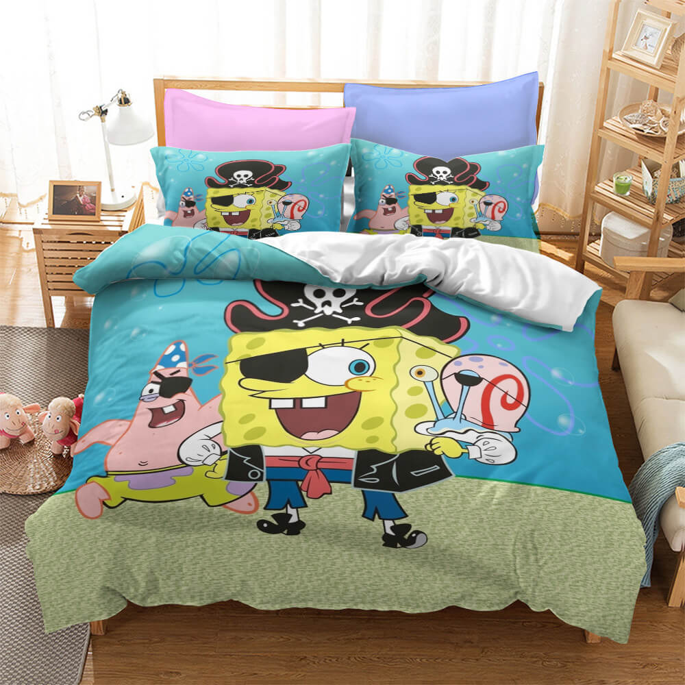 SpongeBob SquarePants Kids Bedding Set UK Duvet Cover Bed Sets