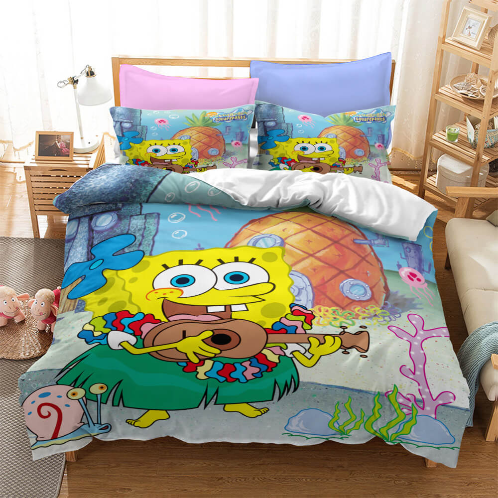SpongeBob SquarePants Kids Bedding Set UK Duvet Cover Bed Sets