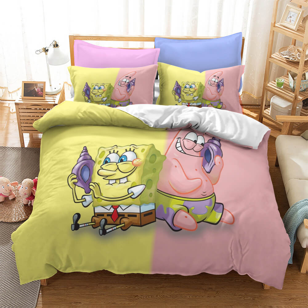 SpongeBob SquarePants Kids Bedding Set UK Duvet Cover Bed Sets