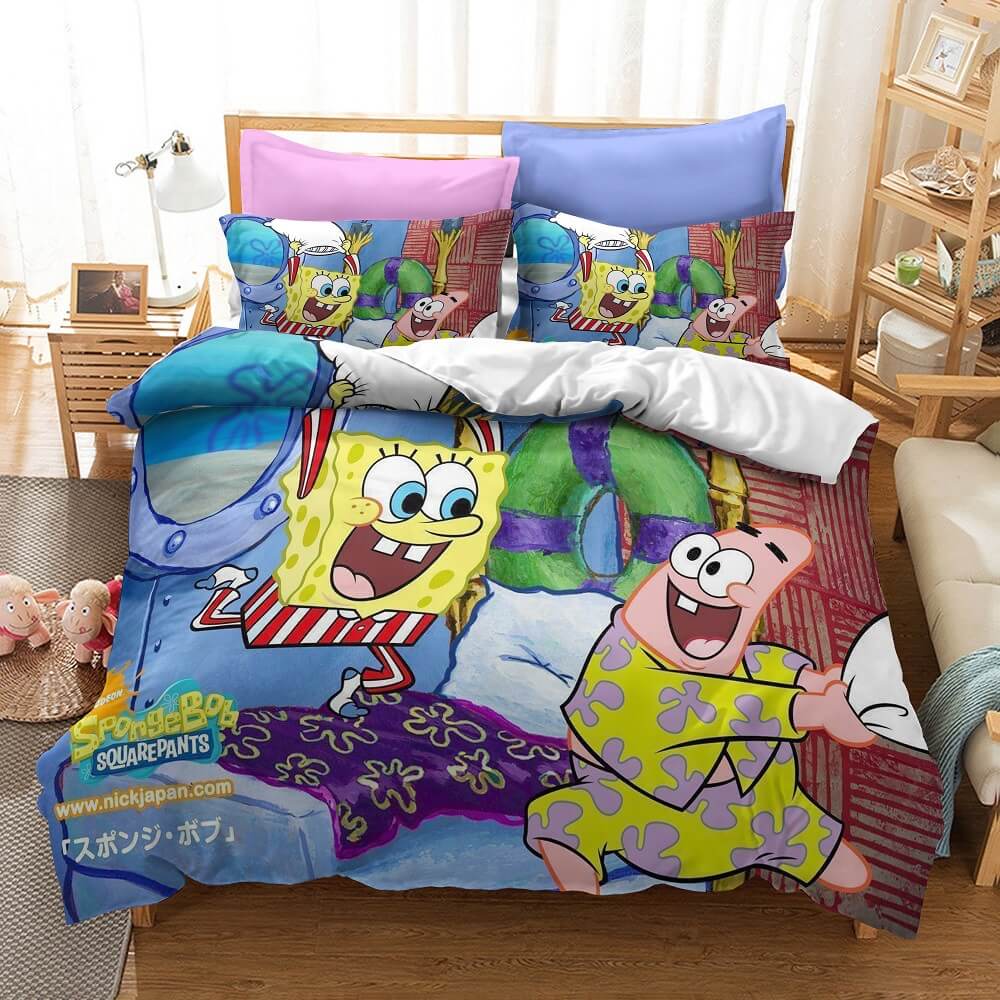 SpongeBob SquarePants Kids Bedding Set UK Duvet Cover Bed Sets