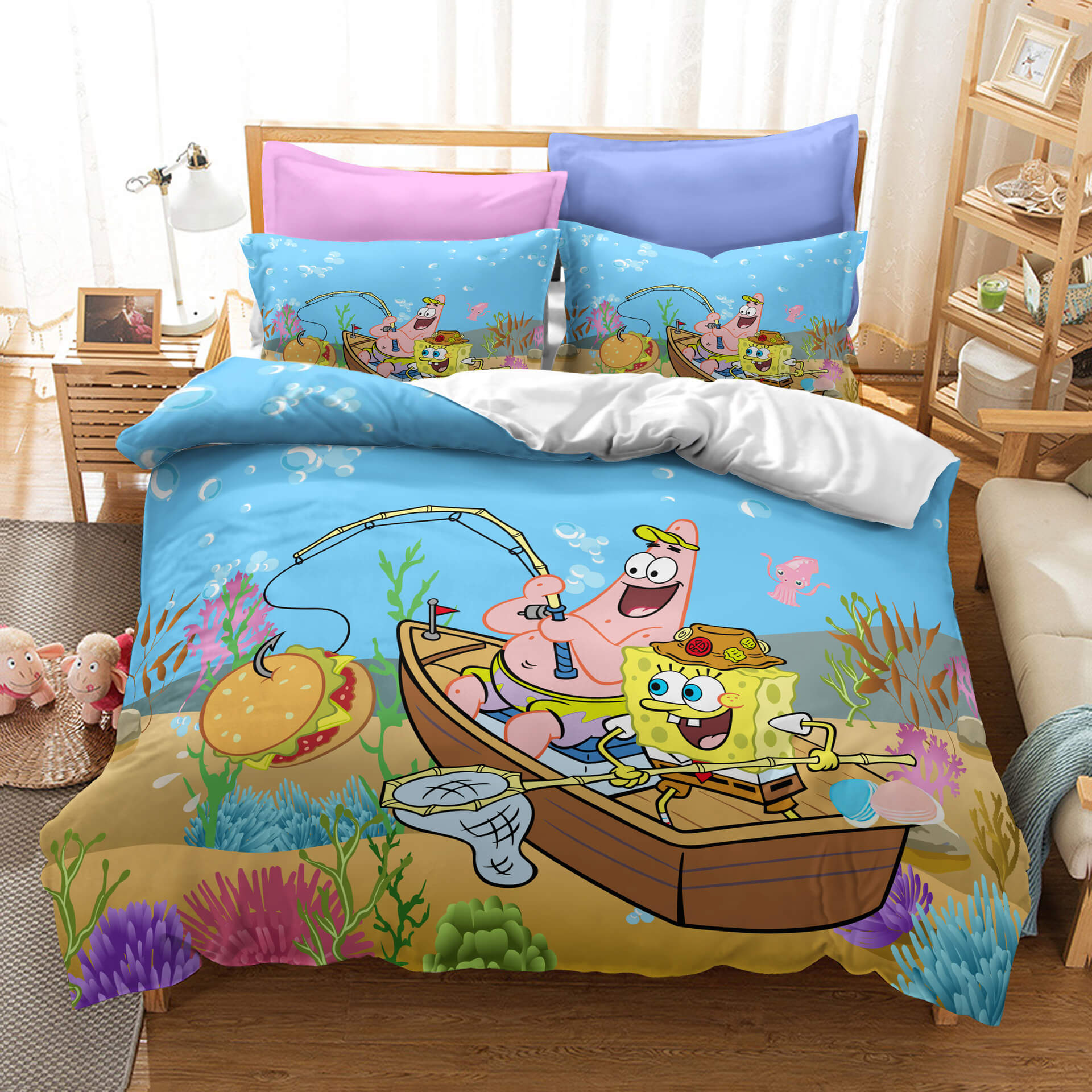 SpongeBob SquarePants Kids Bedding Set UK Duvet Cover Bed Sets