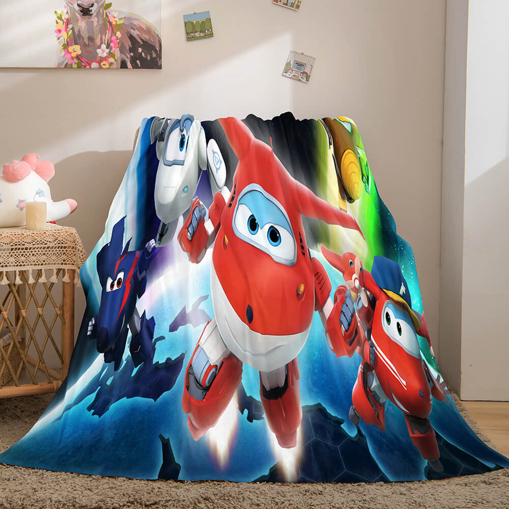 Super Wings Cosplay Flanella Coperta In Pile Coperta Avvolgere Pisolino Coperta
