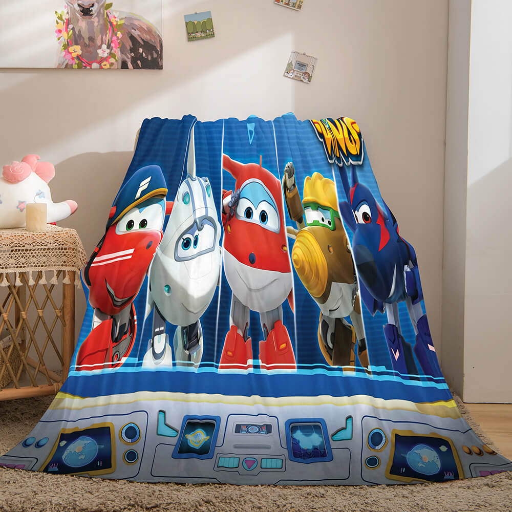 Super Wings Cosplay Flanella Coperta In Pile Coperta Avvolgere Pisolino Coperta
